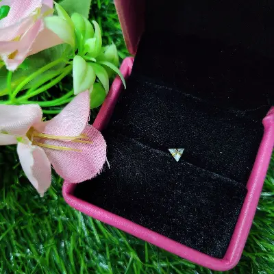 Picture of tiny crystal triangle earrings |