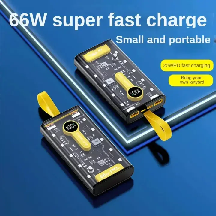 Picture of Transparent 66W High-Speed Power Bank – 20000mAh, PD 22W