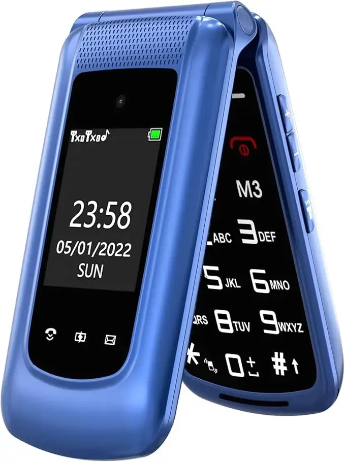 Picture of T-Source T203 Dual Display Folding Mobile Phone (BLUE)