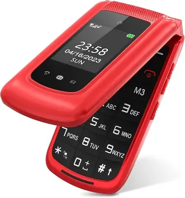 Picture of T-Source T203 Dual Display Folding Mobile Phone (RED)