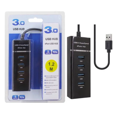Picture of USB 3.0 4 Port USB 3.0 Hub for PC Laptop Tablet - 4 Ports High Speed USB HUB
