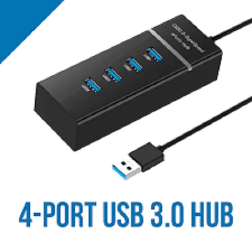 Picture of USB 3.0 4 Port USB 3.0 Hub for PC Laptop Tablet - 4 Ports High Speed USB HUB