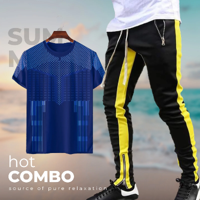 Picture of Stylish Sports T-Shirt & Trouser (2pc Set)