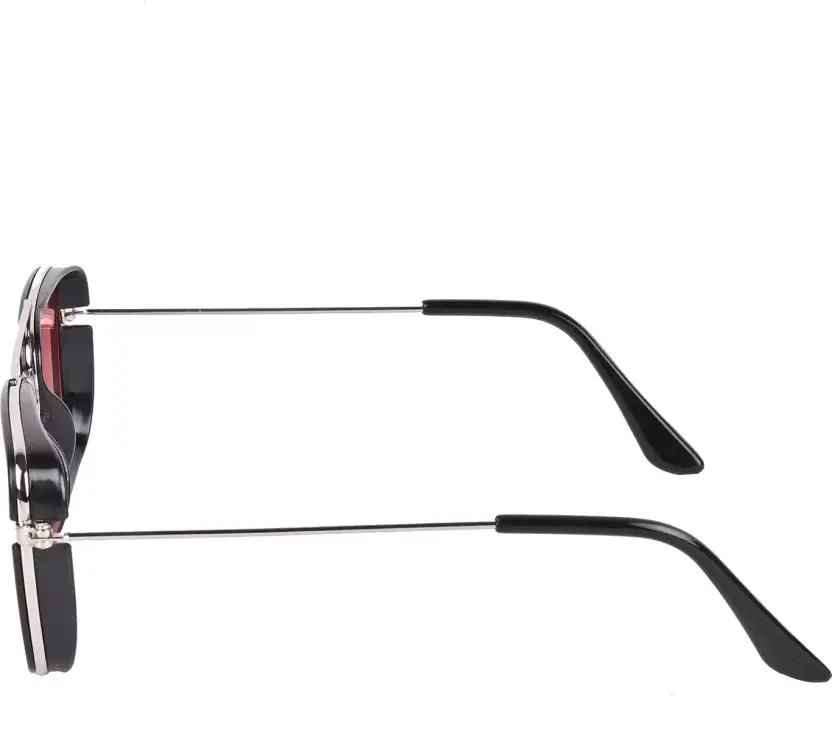 Picture of UV Protection Rectangular Sunglasses (Free Size) (For Men & Women, Red)