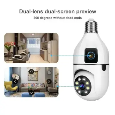 Picture of V380 SQ002 3MP Bulb Camera Wi-Fi IP Camera