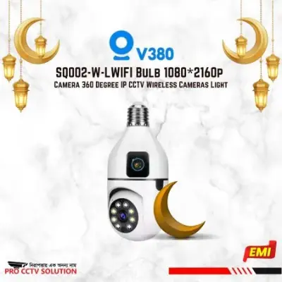 Picture of V380 SQ002 3MP Bulb Camera Wi-Fi IP Camera