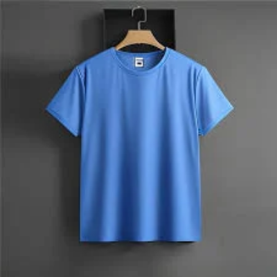 Picture of Jersey Fabrics T-Shirt (Sky blue) পাতলা কাপড়ের তৈরি জার্সি ফেব্রিক্স টি-শার্ট
