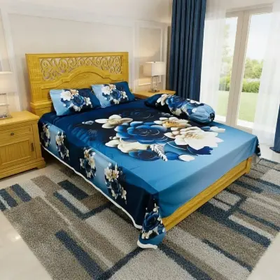 Picture of Water Proof China Premium 3D Design Bed Sheet King Size (7.8ft/6.8ft )