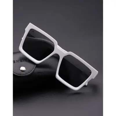 Picture of White frame Black lense Stylish Sunglasses