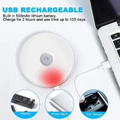 Picture of Wireless Motion Sensor Led Wall Night Light With Usb Charging Stick Lamp