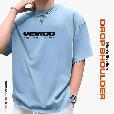 Picture of Men's Stylish Drop Shoulder-  Sky Blue