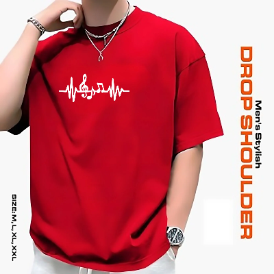 Picture of Men's Stylish Drop Shoulder- Red