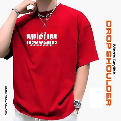 Picture of Men's Stylish Drop Shoulder- Red