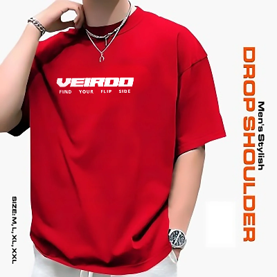 Picture of Men's Stylish Drop Shoulder- Red