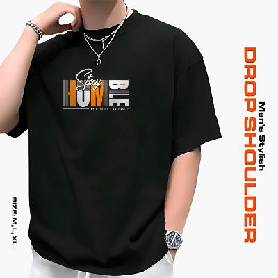 Picture of Men's Stylish Drop Shoulder- Black