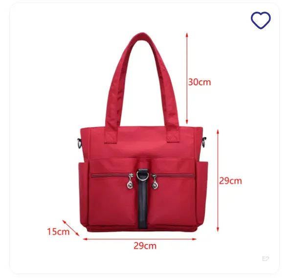 Picture of Women Casual Large Capacity Waterproof Oxford Cloth Bag (maroon)