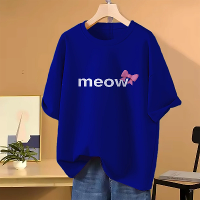 Picture of Drop shoulder T-shirt for Women (Blue)