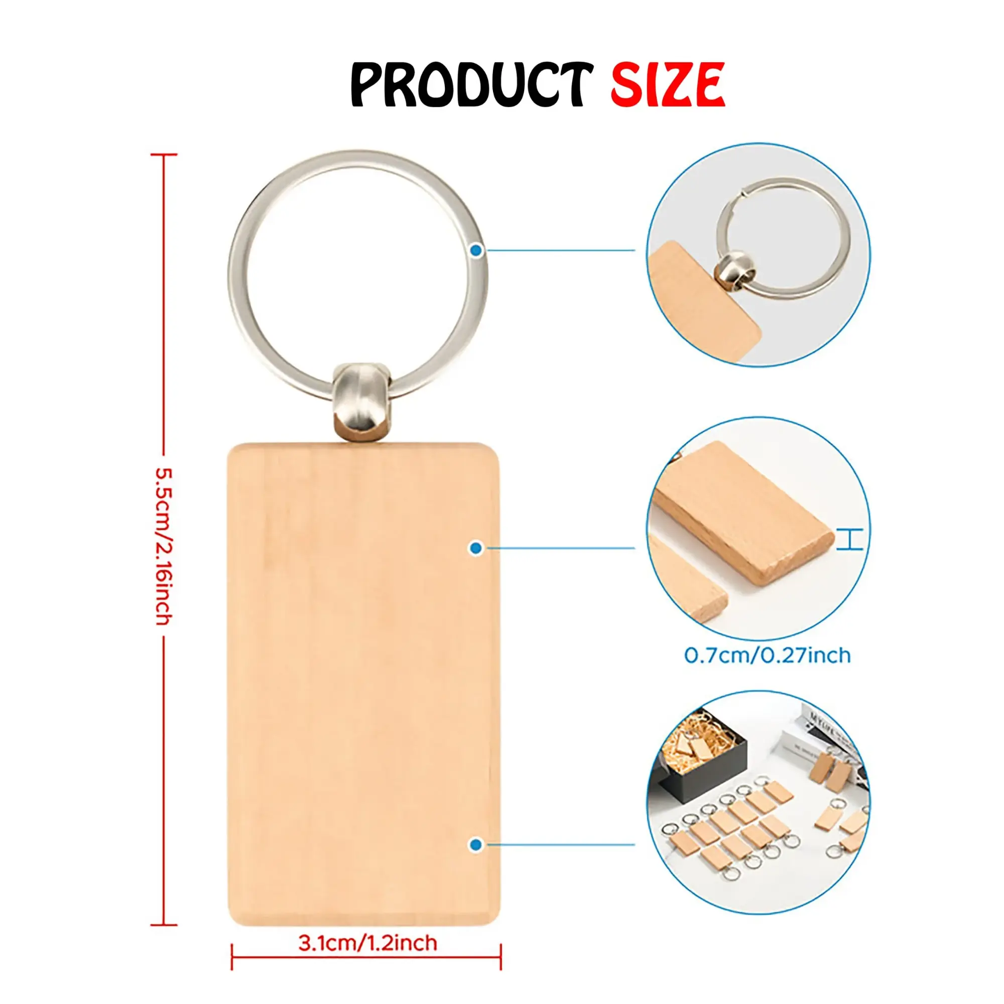 Picture of Wooden Key Ring with Premium Box♥