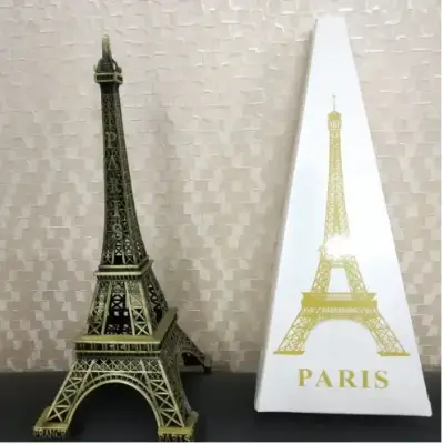 Picture of World Map 3D Rotating Glove Decoration Gift- Golden & Eiffel Tower Metal Showpiece Decoration Gift