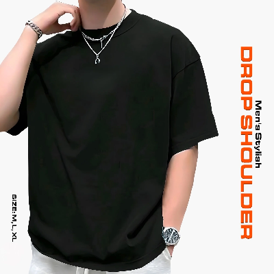 Picture of Men's Stylish Drop Shoulder-Black