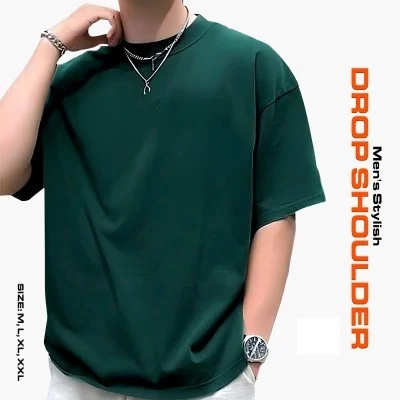 Picture of Men's Stylish Drop Shoulder-Green