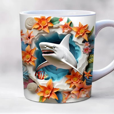 Picture of 3D Fish In Water Design Mug