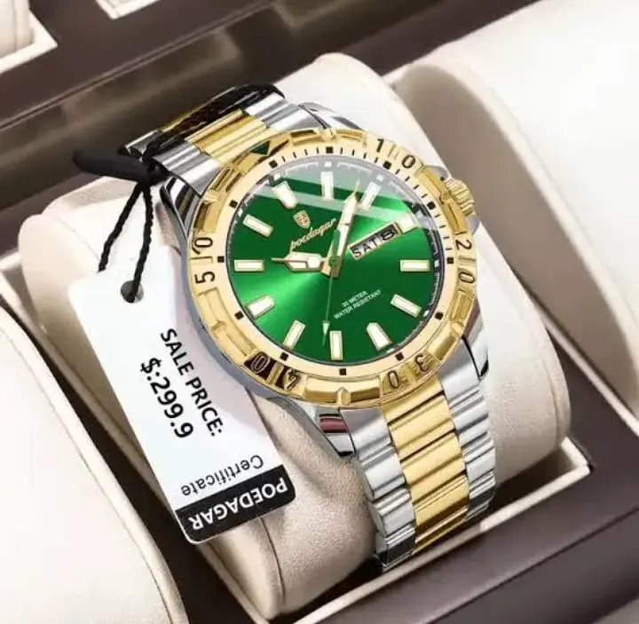 Picture of 𝐏𝐎𝐄𝐃𝐀𝐆𝐀𝐑 𝟗𝟓𝟗 𝐄𝐱𝐜𝐥𝐮𝐬𝐢𝐯𝐞 𝐌𝐞𝐧'𝐬 𝐖𝐫𝐢𝐬𝐭 𝐖𝐚𝐭𝐜𝐡 𝐖𝐚𝐭𝐞𝐫 𝐑𝐞𝐬𝐢𝐬𝐭𝐚𝐧𝐭 𝐅𝐮𝐥𝐥 𝐂𝐚𝐥𝐞𝐧𝐝𝐚𝐫 𝐒𝐭𝐚𝐢𝐧𝐥𝐞𝐬𝐬 𝐒𝐭𝐞𝐞𝐥 𝐁𝐫𝐚𝐜𝐞𝐥𝐞𝐭 𝐅𝐚𝐬𝐡𝐢𝐨𝐧𝐚𝐛𝐥𝐞 𝐐𝐮𝐚𝐫𝐭𝐳 𝐖𝐚𝐭𝐜𝐡