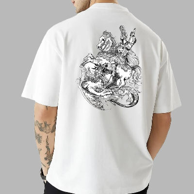 Picture of Men's Stylish Premium Drop Shoulder - White