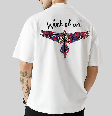 Picture of Men's Stylish Premium Drop Shoulder - White