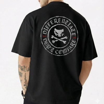 Picture of Men's Stylish Premium Drop Shoulder - Black