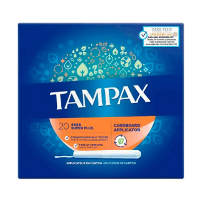 Picture of Tampax Super Plus With CardBoard Applicator - 20 Pcs Of Pack