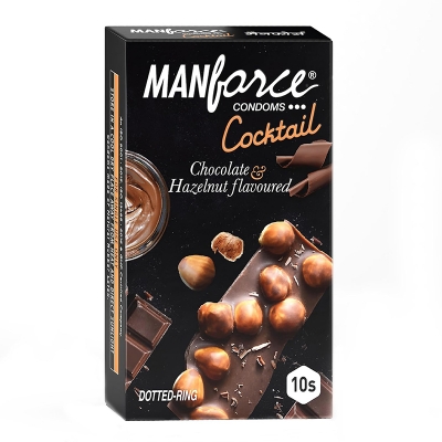 Picture of Manforce Cocktail Chocolate & Hazelnut Flavoured condom -10 Pcs