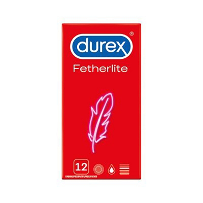 Picture of Durex Fetherlite thin Condom -10 pcs - Red