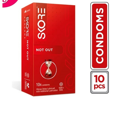 Picture of Skore Not Out Condom - 10 Pcs - Chili Red