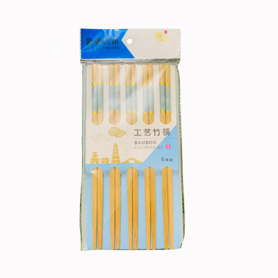 Picture of 05 Pairs Bamboo Chopsticks Set 10 pcs of pack