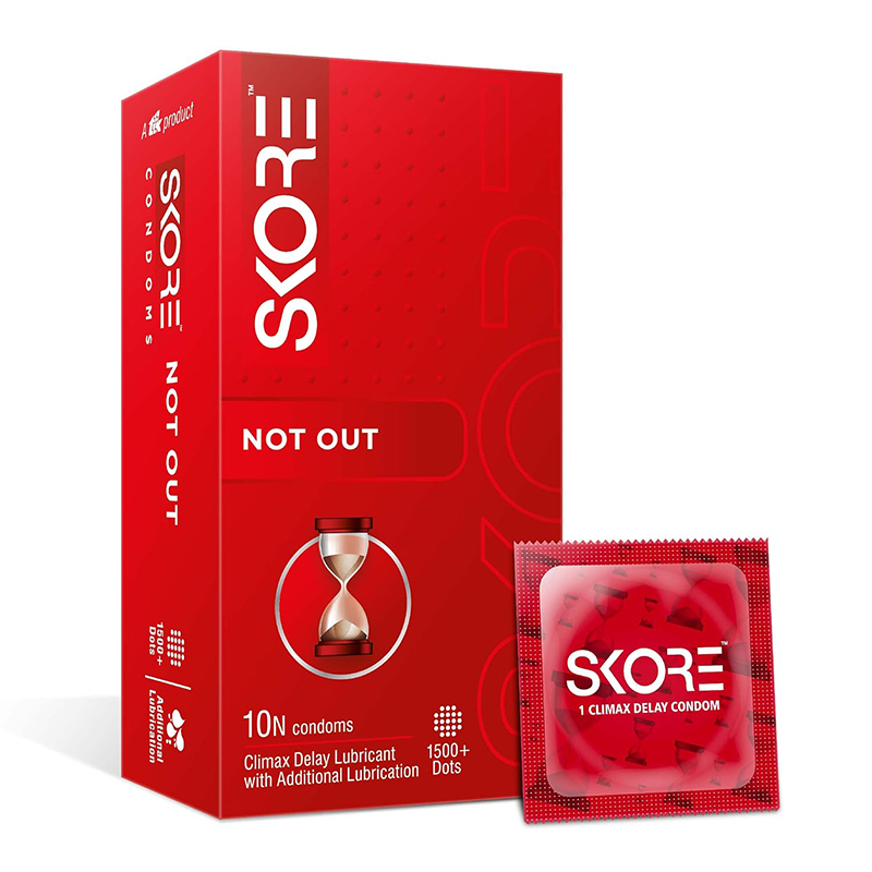 Picture of Skore Not Out Condom - 10 Pcs - Chili Red