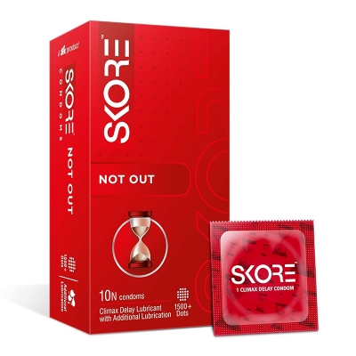 Picture of Skore Not Out Condom - 10 Pcs - Chili Red