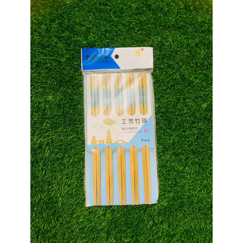 Picture of 05 Pairs Bamboo Chopsticks Set 10 pcs of pack