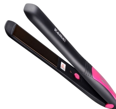 Picture of KM-328 Professional Hair Straightener - Black and Pink - Multicolor