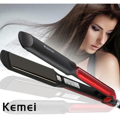 Picture of Kemei KM-531 Professional Hair Straightener - Black and Red - Mini Hair Straightener - Hair Straightener - Multicolor