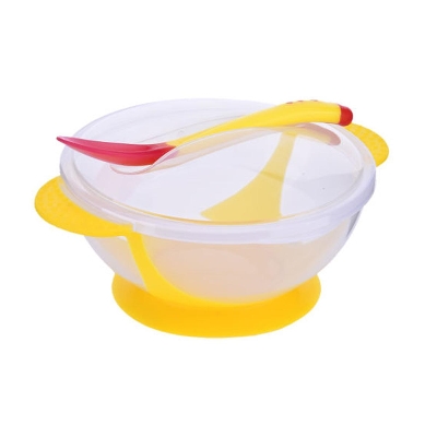 Picture of Baby Feeding Spoon and Bowl Set- Multicolor