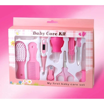 Picture of 10 Pcs Baby Care Kit Set for Toddler Infant(Multicolor) - Pink