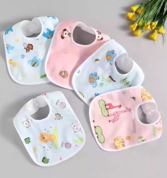 Picture of 3 Piece Soft Cotton Elegant and Stylish Bibs for Kids - Multicolor