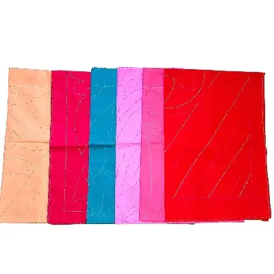 Picture of Baby Cotton Katha 6 Pcs- Multi-Color - Multicolor