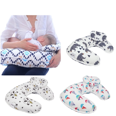 Picture of U-Shaped Breastfeeding Pillow Newborn Nursing Pillows Maternity Baby Cuddle Cotton Feeding Waist Cushion Mummy Baby Care Pillow - Multicolor
