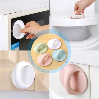 Picture of 2pcs Drawer Hand Simple no Punching Push Pull Door Handle Paste Type Household Cabinet Small Handle  Furniture Handle & Knob - Multicolor