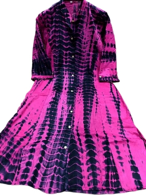 Picture of Ensemble Yourself - Premium Quality - Batik Print Bexi Voile One Piece Long Kurti - Modern - Choice Expression - Designed - Urban Vibes