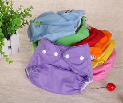 Picture of 3 pcs Washable Cloth Diapers for (0 m- 1 yr) with 3 pcs inner - Multicolor
