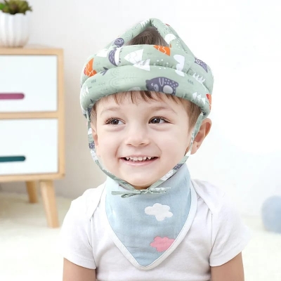 Picture of Baby safety helmet headgear toddler head protection anti-fall pillow children learn to walk crash cap - Multicolor