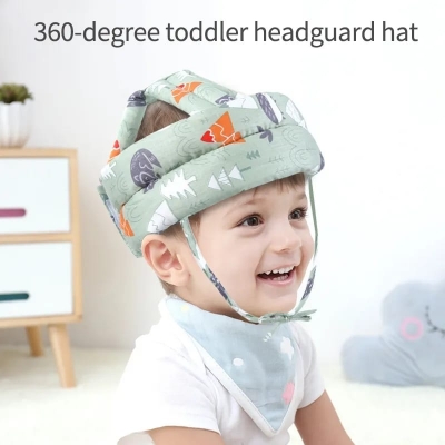 Picture of Baby safety helmet headgear toddler head protection anti-fall pillow children learn to walk crash cap - Multicolor